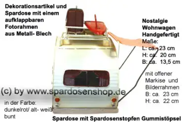 Nostalgie Wohnwagen dunkelrot D